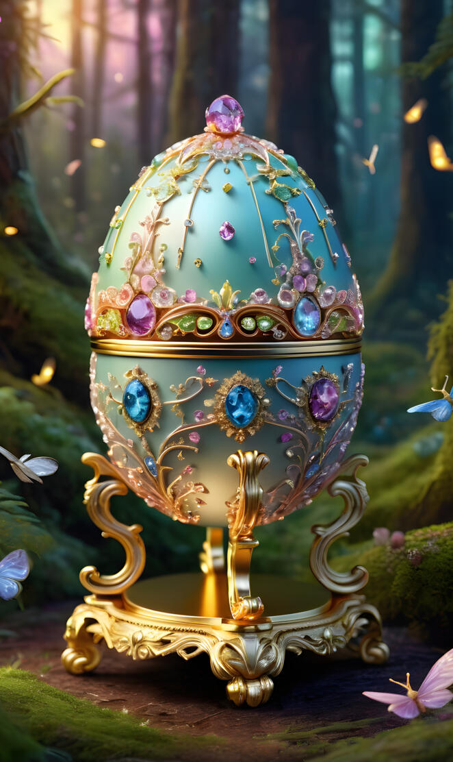 blue faberge egg