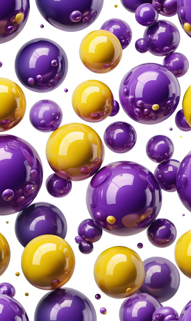 Spheres Of Amethyst And Topaz