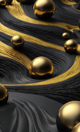 Matt gold spheres