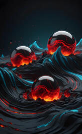 spheres lava abstract