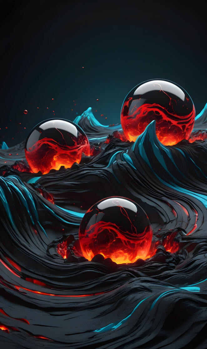 spheres lava abstract