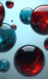 minimalist falling spheres