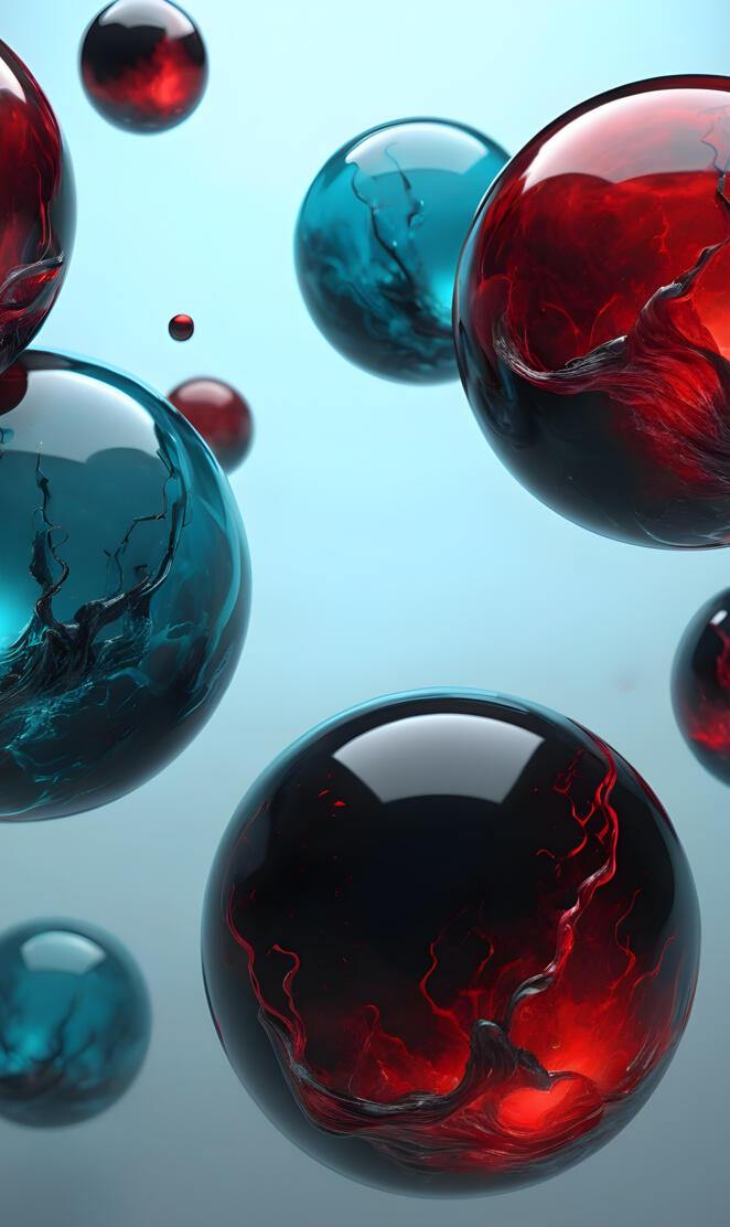 minimalist falling spheres