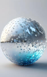 Colorful Silvery snow white Ice Blue ball