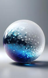 Colorful Silvery snow white Blue ball