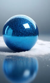 Colorful Silvery snow Blue Midnight Blue ball