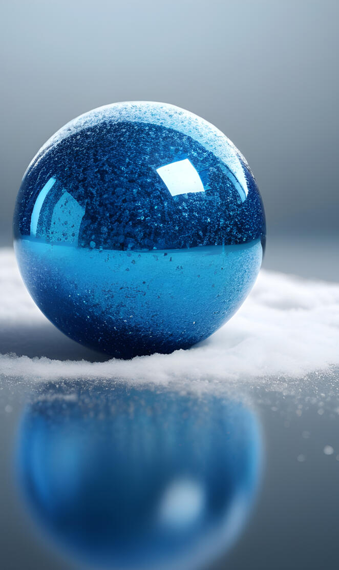 Colorful Silvery snow Blue Midnight Blue ball