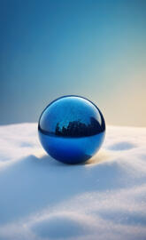 Colorful Silvery snow Blue Midnight Blue ball