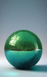 Colorful Silvery snow Green ball