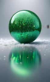 Colorful Silvery snow Green ball
