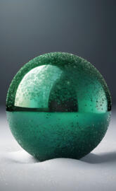 Colorful Silvery snow Green ball