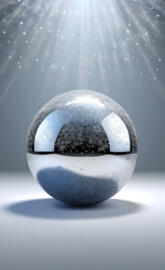 Colorful snow silver ball