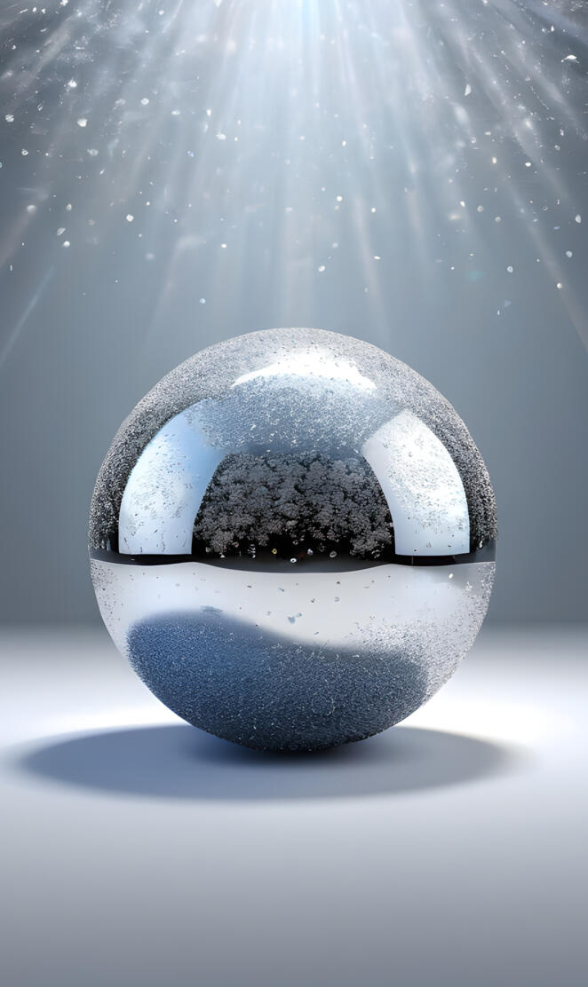 Colorful snow silver ball
