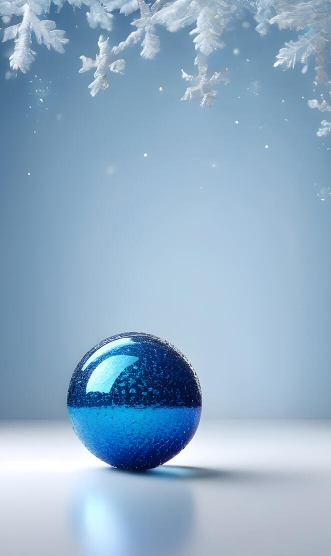 Colorful Silvery snow Blue Midnight Blue ball