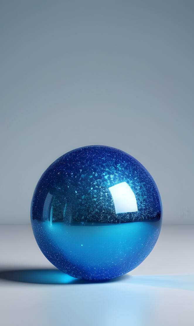 Colorful Silvery snow Blue Midnight Blue ball