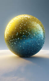 Colorful Silvery snow yellow Blue ball