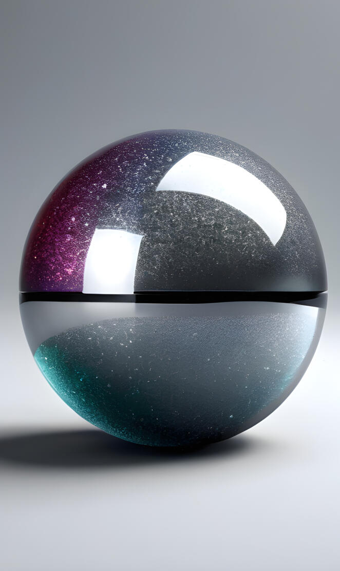 Colorful Silvery silver pink emerald ball