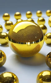 Colorful Silvery snow yellow balls