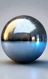 Colorful snow silver ball