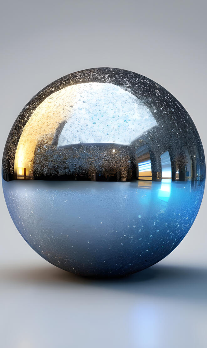 Colorful snow silver ball
