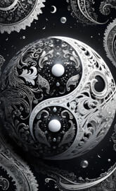 yin yang paisley sphere