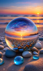 Serenity At Sunset Sphere