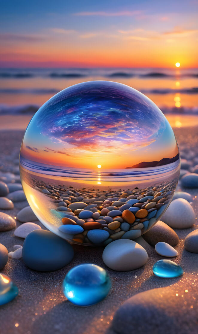 Serenity At Sunset Sphere