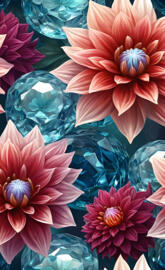 Dahlias with Crystal Spheres