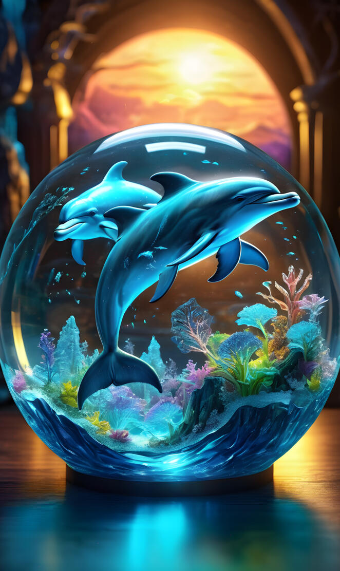 laser engraved dolphins 🐬