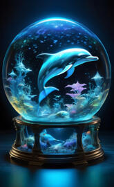 lone laser 🐬 in glass ball