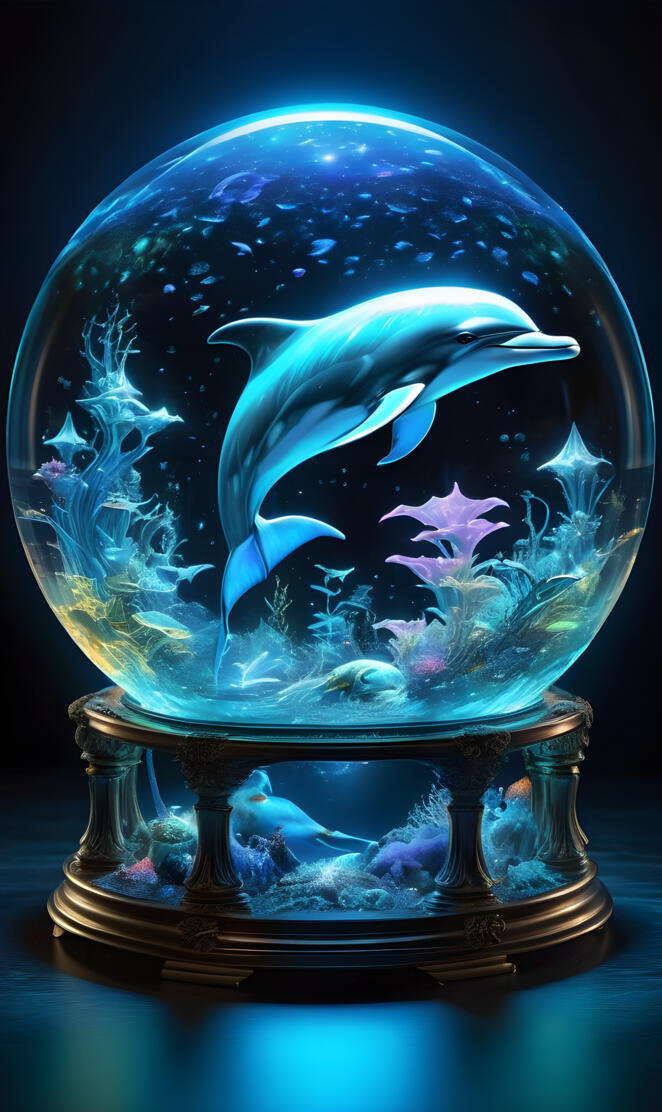 lone laser 🐬 in glass ball