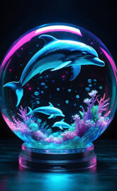 biopunk 3D laser engraved 🐬 ball