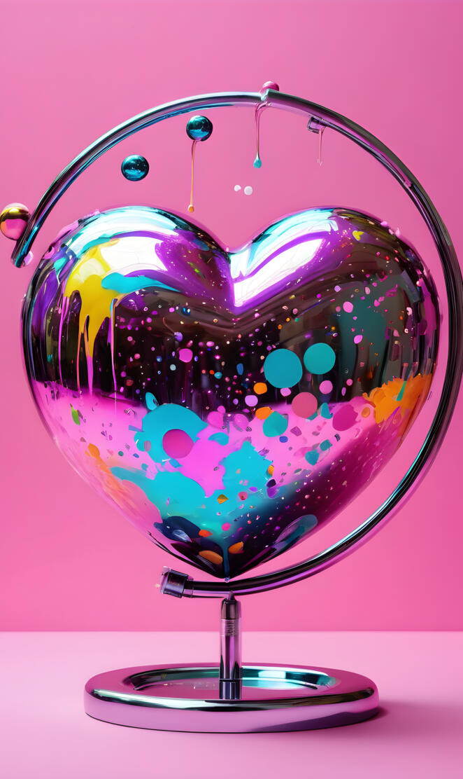 a colorful sphere with many dots