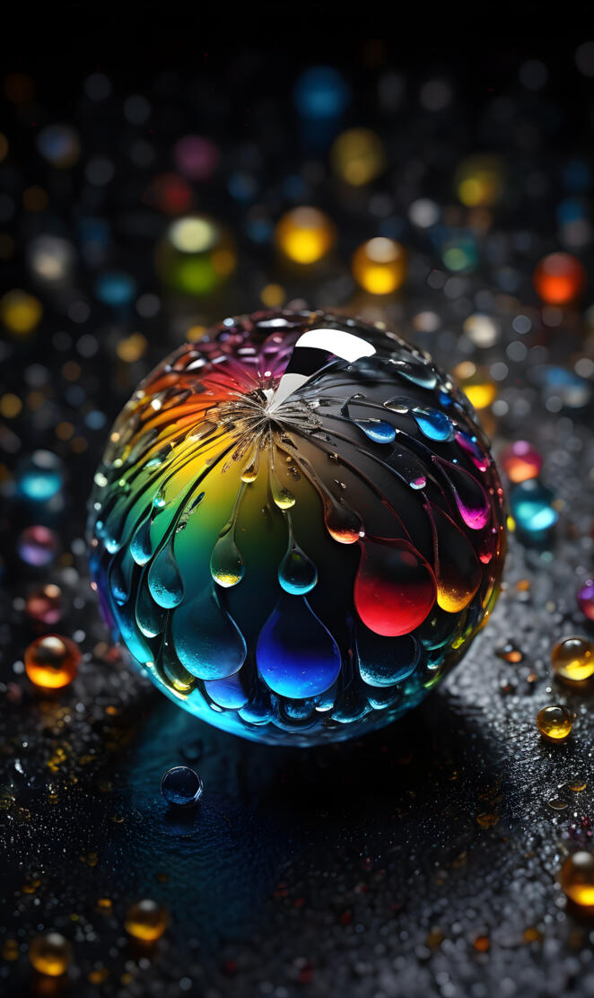 a sphere with many small dots