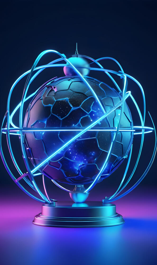 award a blue and green sphere