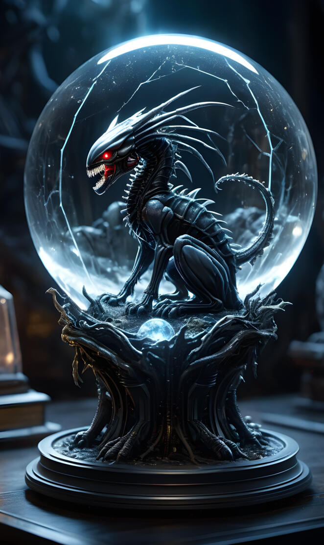 demonic xenomorphic cat