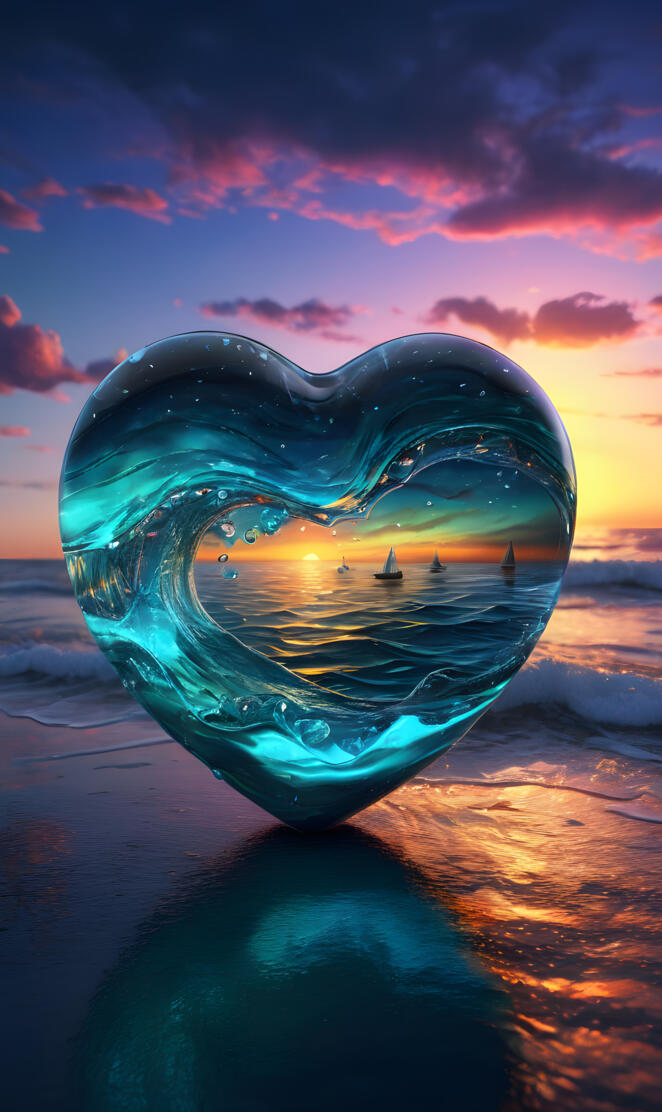 a blue sphere with water and clouds