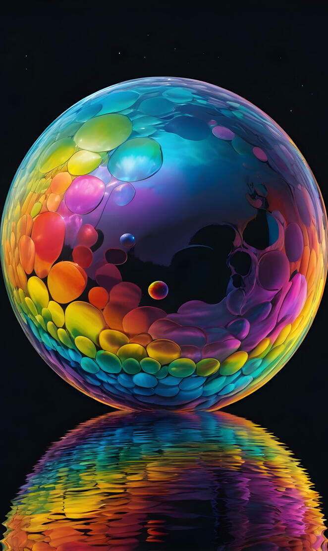 a colorful sphere with many small dots