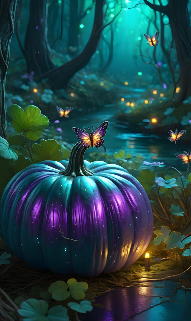 a blue sphere with butterflies around it