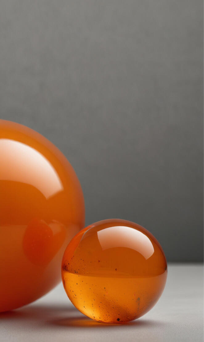 "Glowing Orbs: A Study in Amber Elegance"  generate 10 tags