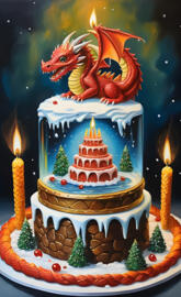 January birthday dragon on