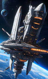 a satellite in space