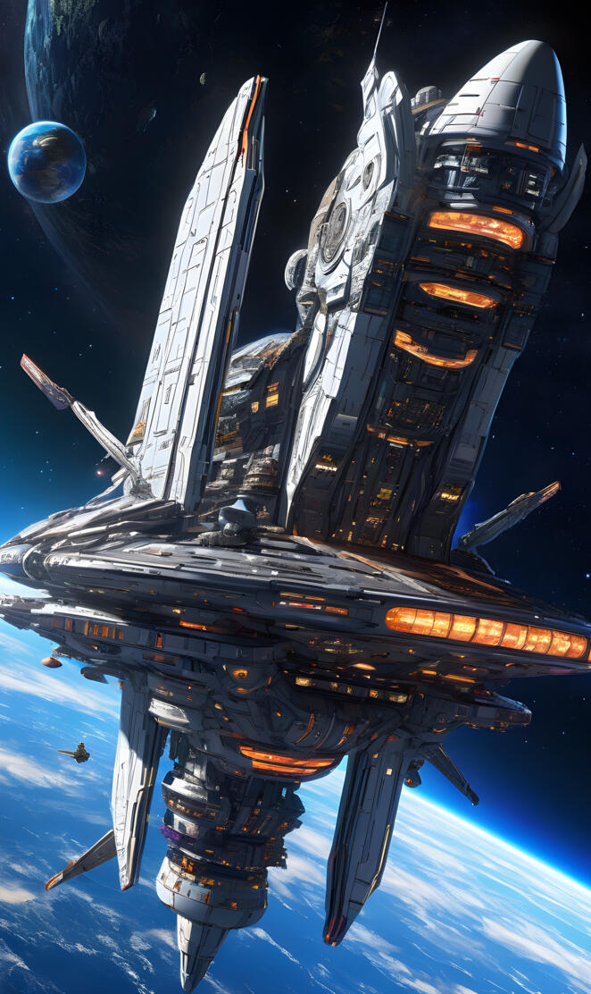 a satellite in space