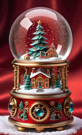 double snow globe faberge christmas