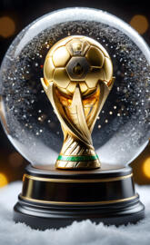 world trophy in a globe