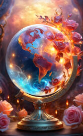 a glass vase with flowers