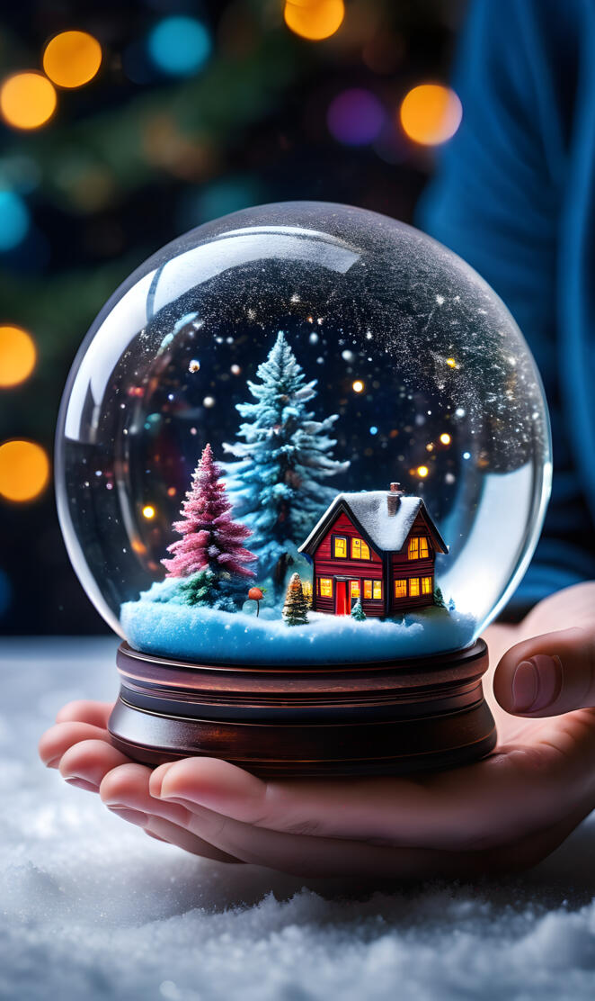 the holidays snow globe