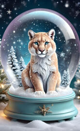 Snow Globe Mountain Lion