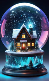 snow globe country home and underground ice world