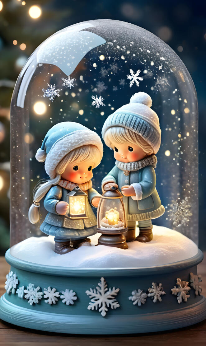 precious moments Christmas snow globe